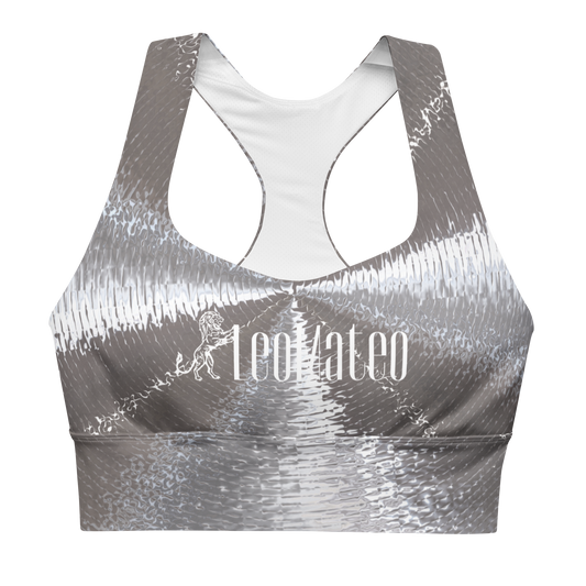 Grey & White Cronic Sports Bra